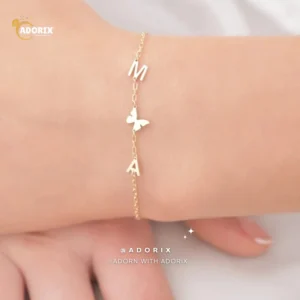 Duo-Initial + Charms Bracelets