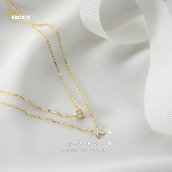 Initial Diamond Layer Necklace