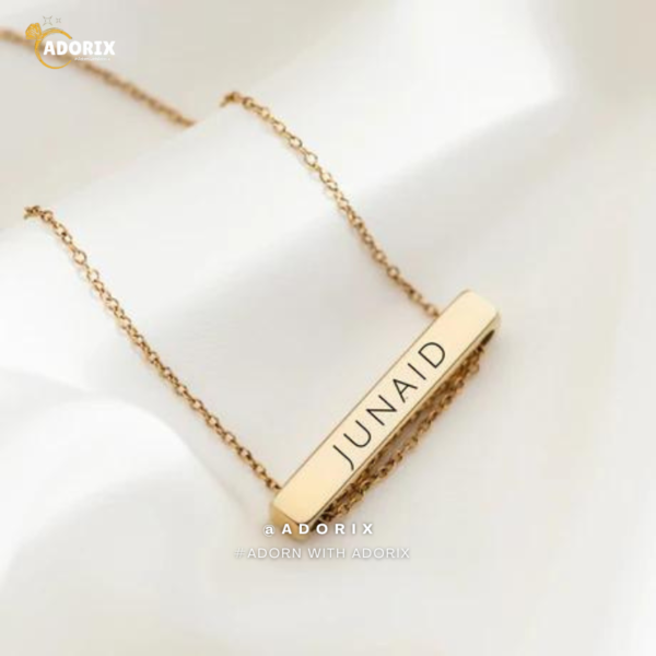 Horizontal Bar Name Necklace