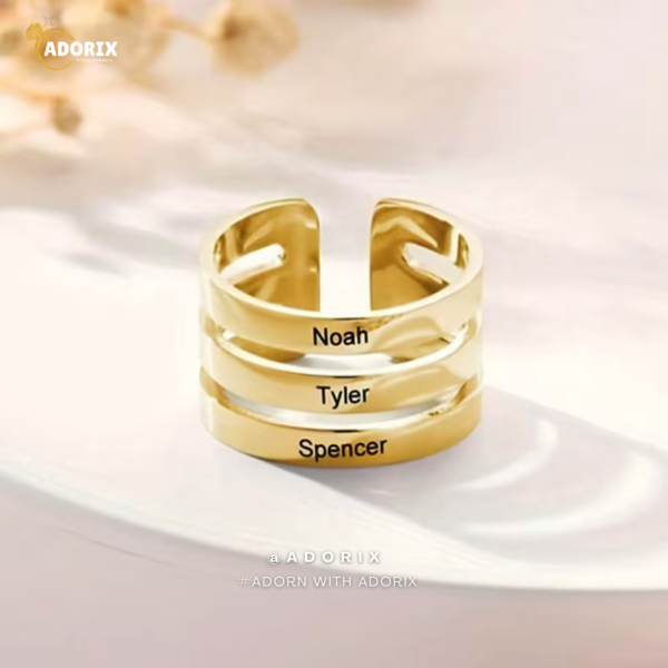 Customize Name Engraved ring