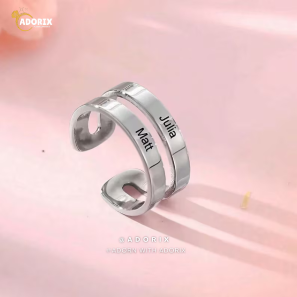 Customize Name Engraved ring