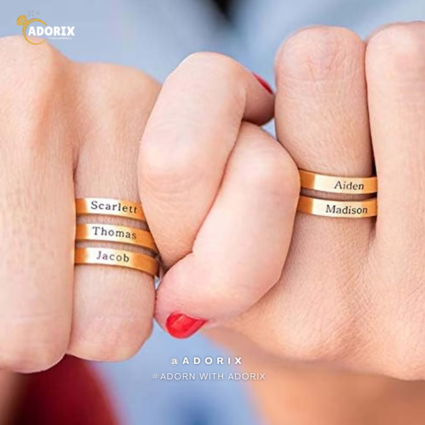 Customize Name Engraved ring