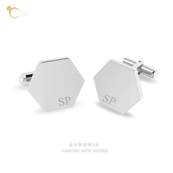 Customized Men’s Engraved Initial Cufflinks