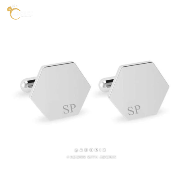 Customized Men’s Engraved Initial Cufflinks