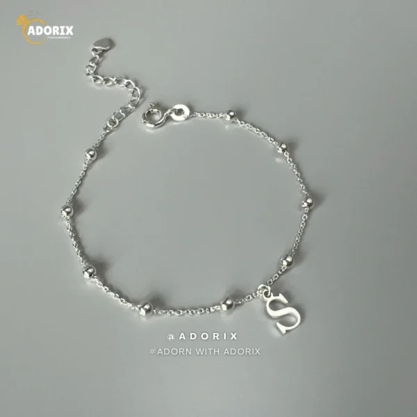 dainty initial bracelet