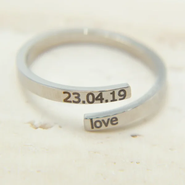 Personalized Double Name Adjusted Ring