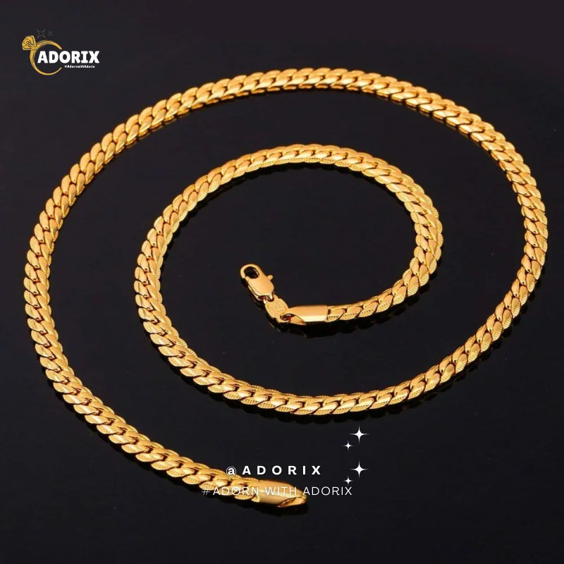 5mm Golden Miami Link Neck Chain