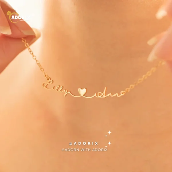 Two Name Heart Necklace