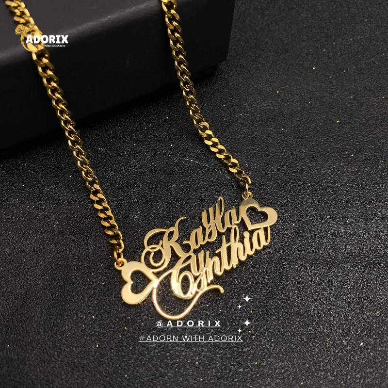 Custom Double Name Necklace