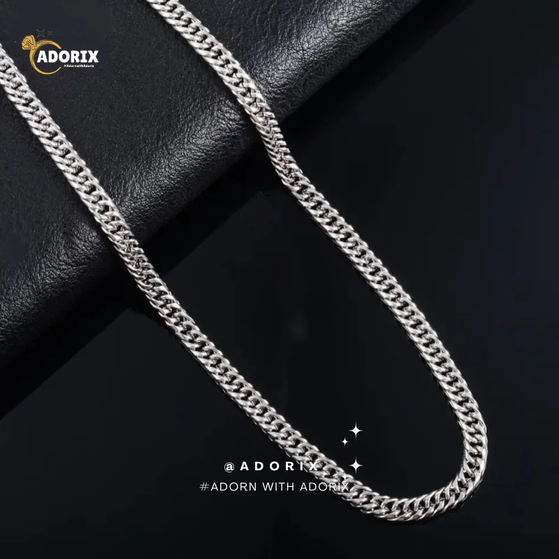 5mm Silver Diamond Cut Cuban Neck Chain