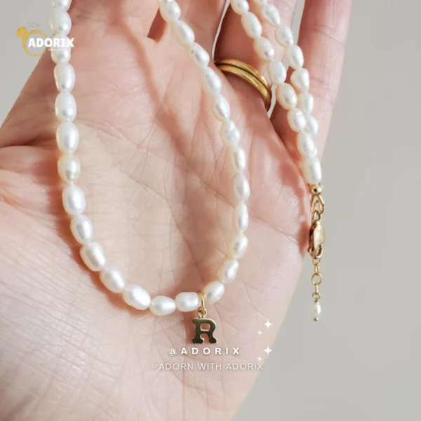 Pearl Initial Necklace