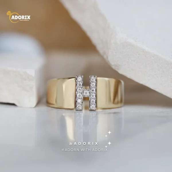 Trendy Initial Ring