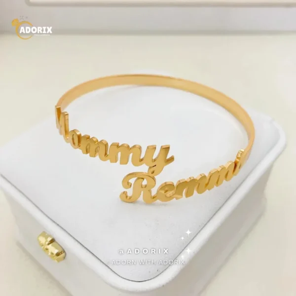 Custom Two Name Bangle