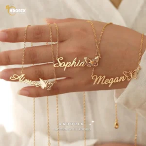 Name Necklace With Charms