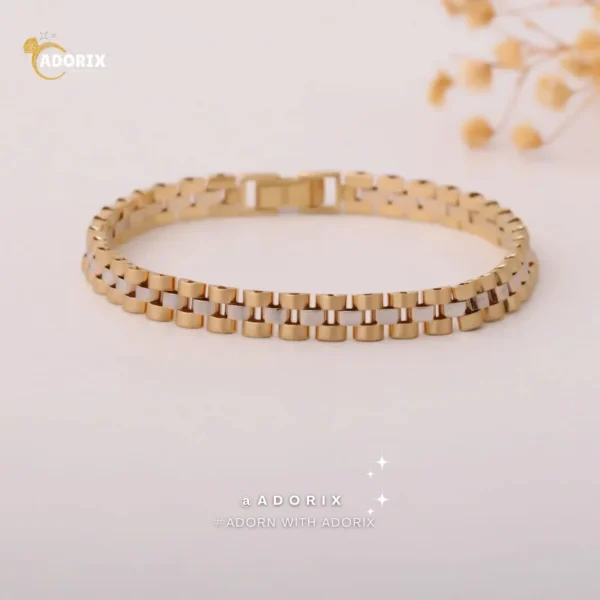 Solid Gold Watch Strap Bracelet