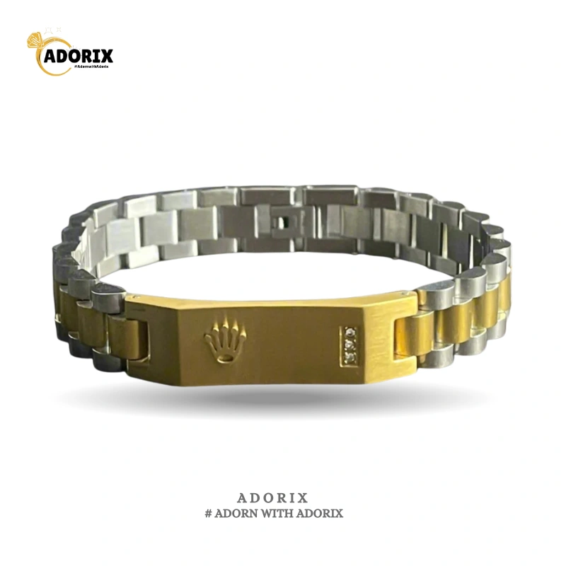 SILVER & GOLD ROLEX BRACELET