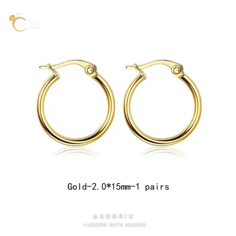 Golden Piercing Simple Bali Stud Earring For Men