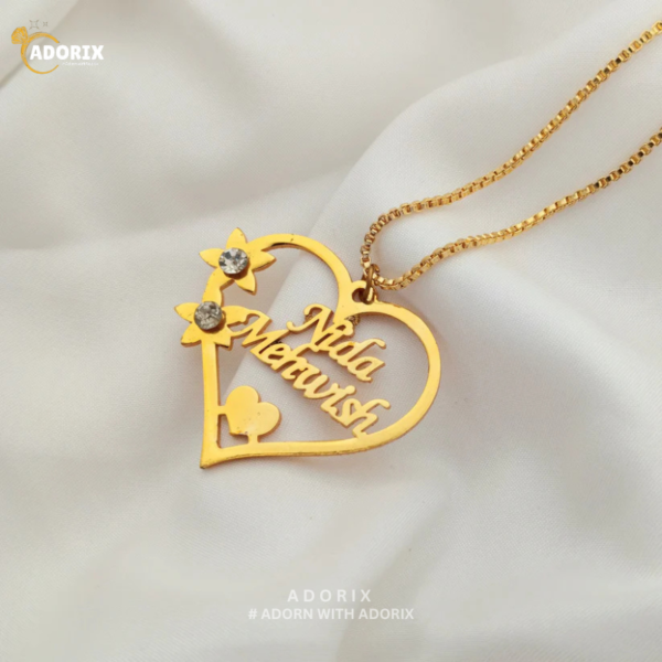 Heart Shape Name Necklace