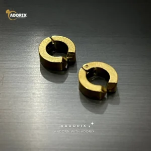 Stainless Steel Golden Non-Piercing Magnetic Earring For Men