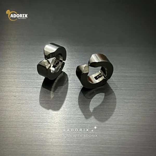 Stainless Steel Silver Non-Piercing Earring For Men