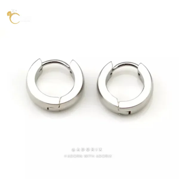 Silver Piercing Screw Bali Stud Earring For Men