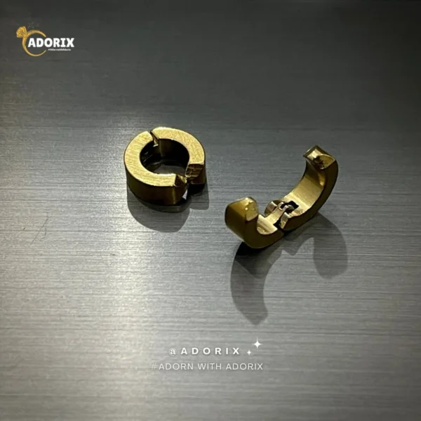 Stainless Steel Golden Non-Piercing Magnetic Earring For Men