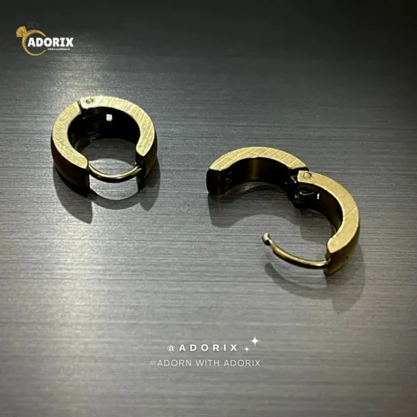 Golden Piercing Screw Bali Stud Earring For Men