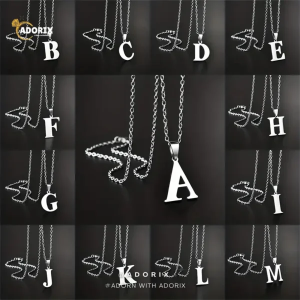 Men's and Women's Stainless Steel English Letter Necklace