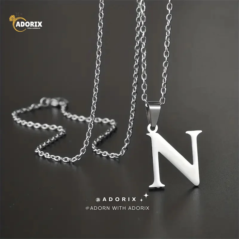 Men's and Women's Stainless Steel English Letter Necklace