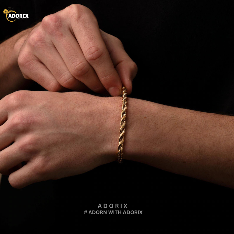 5MM GOLD ROPE CHAIN BRACELET