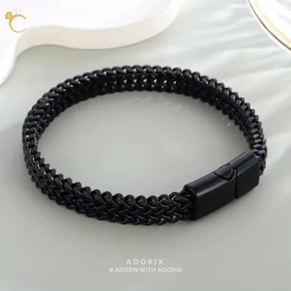 BLACK FOXTAIL CHAIN BRACELET