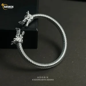 SILVER DRAGON STEEL BRACELET