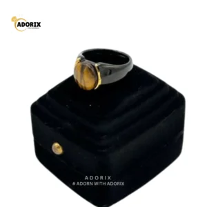 TIGER EYE BLACK GOLD RING