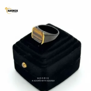 BLACK & GOLD TIGER EYE SIGNET RING
